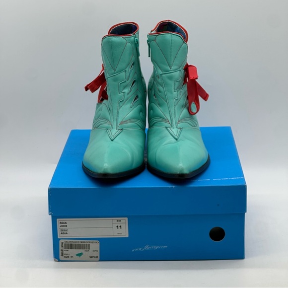 John Fluevog Deliverance Jodie Side Lace Ankle Boot. Size 11 - Picture 12 of 13